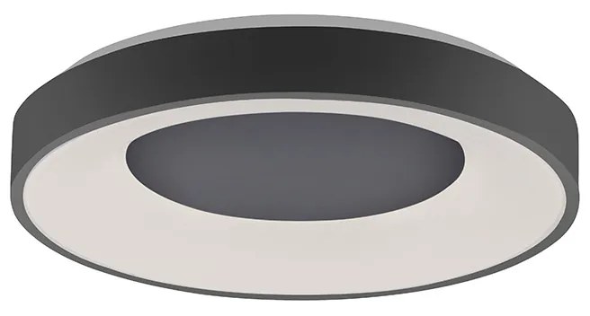 Plafoniera moderna grigio scuro con LED dimmerabile a 3 livelli - Steffie