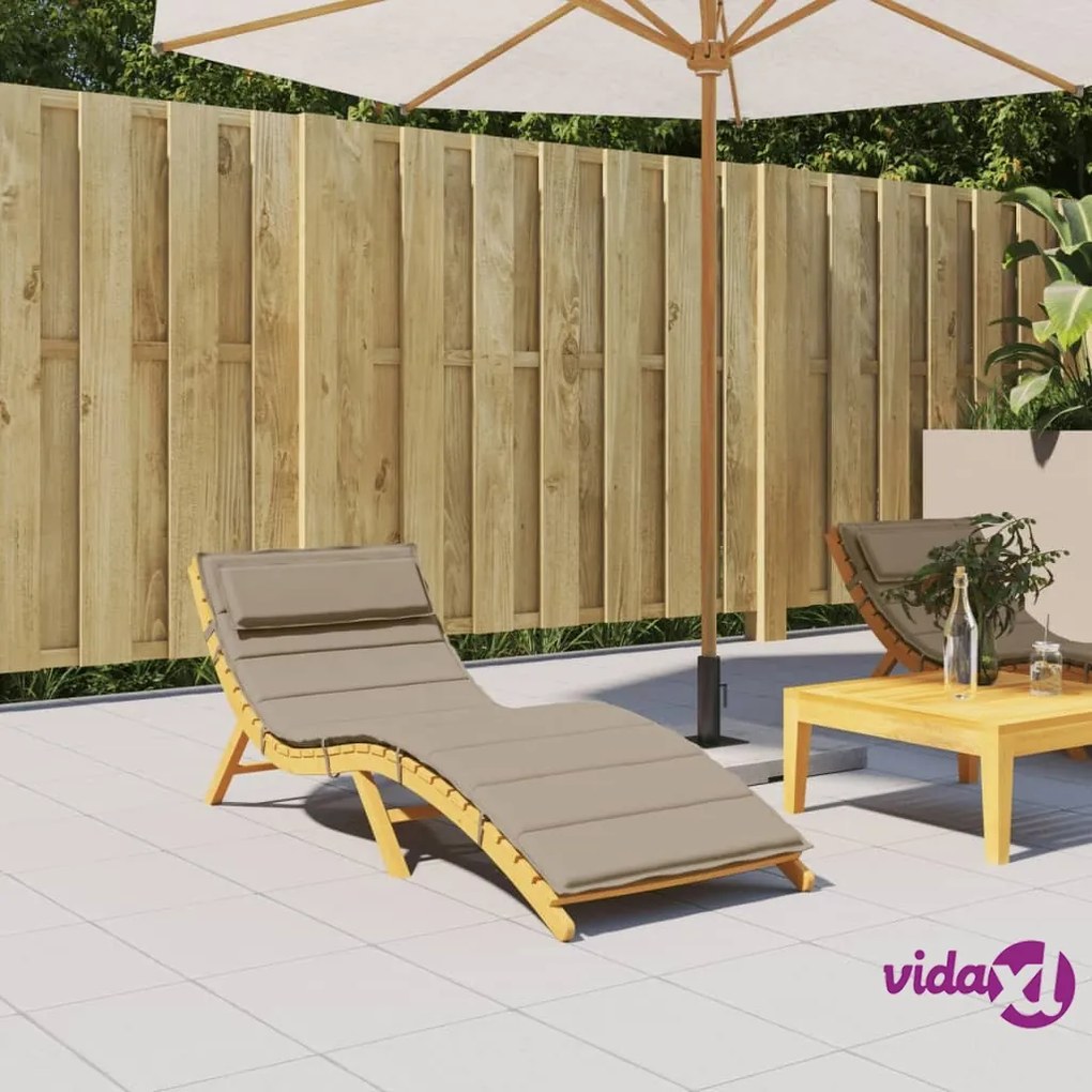 vidaXL Cuscino per Lettino Tortora 180x60x3 cm in Tessuto Oxford