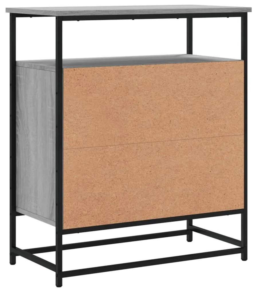 Credenza Grigio Sonoma 69x35x80 cm in Legno Multistrato