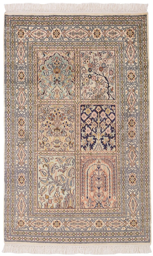 Cashmere Silk Tappeto 100 x 60 (Indian) Annodato A Mano