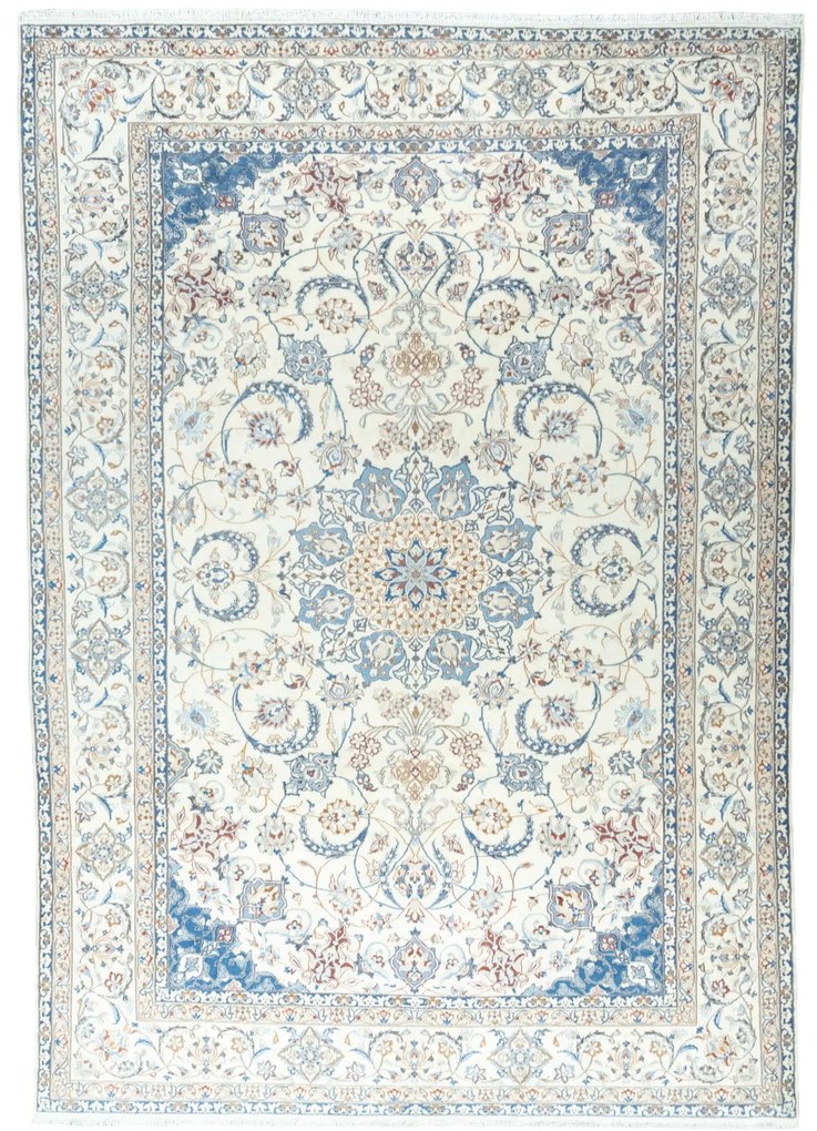 Nain Tappeto 260x370 Beige (Iran) Annodato A Mano