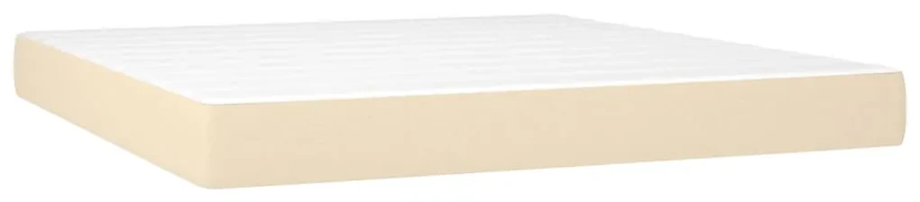 Giroletto a molle con materasso crema 160x200 cm in tessuto