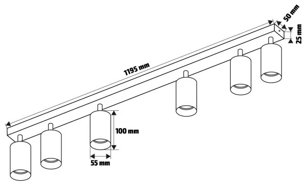 Brilagi - Luce Spot da bagno SELE 6xGU10/30W/230V IP44 cromo lucido
