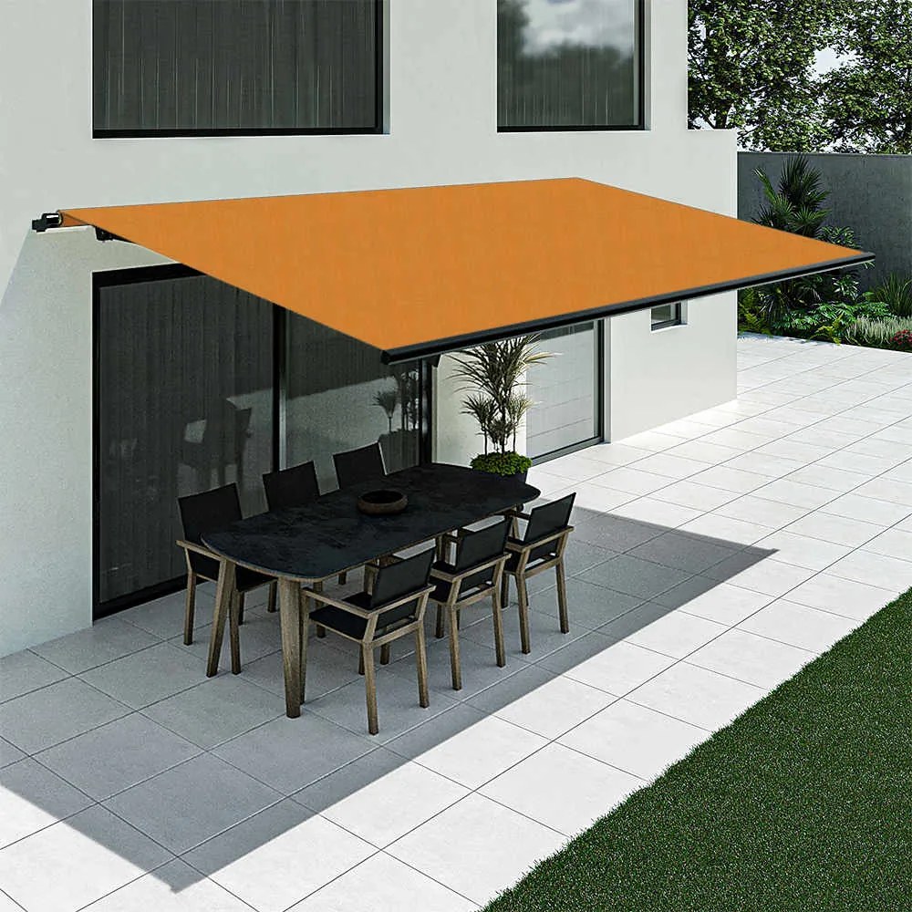 Tenda da sole arancione, modello Basic senza cassonetto, 2400 x 1500 mm, con manovella, configurazione individuale