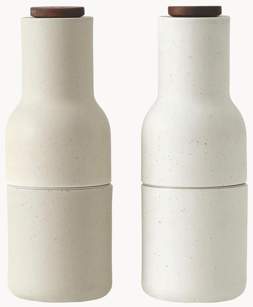 Set saliera e pepiera di design con coperchio in legno di noce Bottle Grinder 2 pz