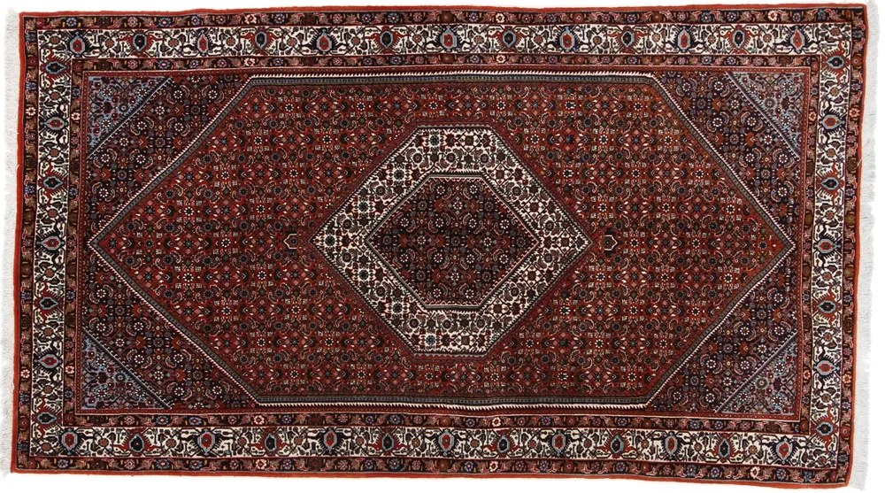 Bidjar Tappeto persiano 140x250 Beige (Iran) Annodato A Mano