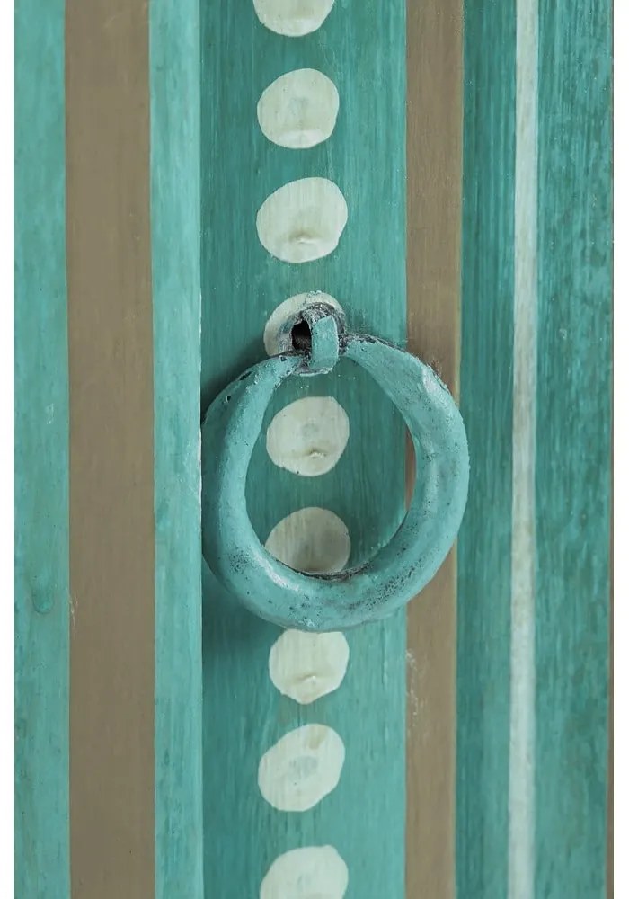 Armadietto verde in mango massiccio 87x152x38 cm Prem – Støraa