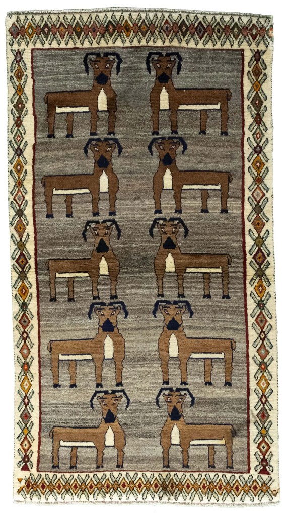 Gabbeh Tappeto persiano 100x180 Nero (Iran) Annodato A Mano