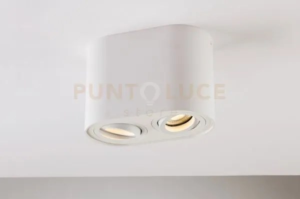 Plafoniera town bianca tonda 2 luci attacco gu10 17,8x9,6x12,5cm