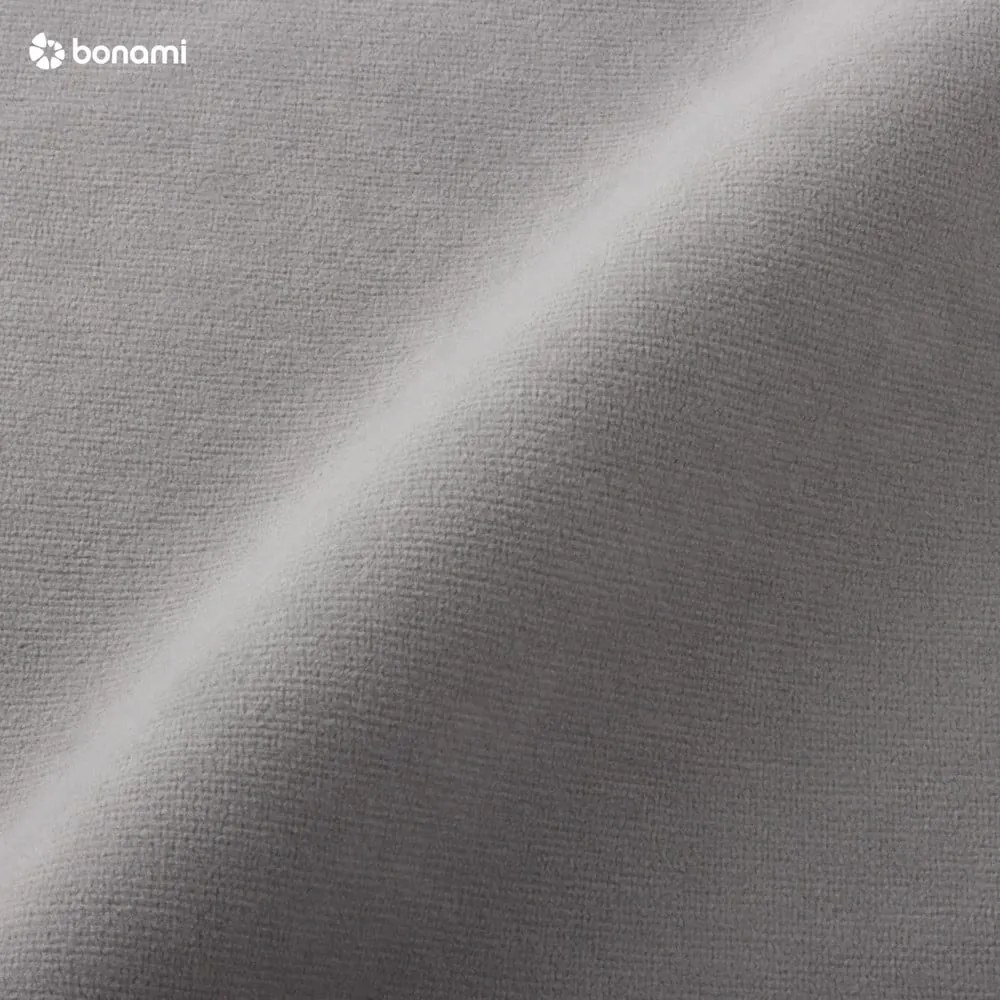 Divano letto a U in velluto grigio chiaro, angolo sinistro Stylish Stan - Miuform