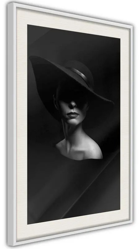 Poster  Woman in a Hat  Cornice Quadri Cornice nera, Larghezza x Altezza Home decor 30x45