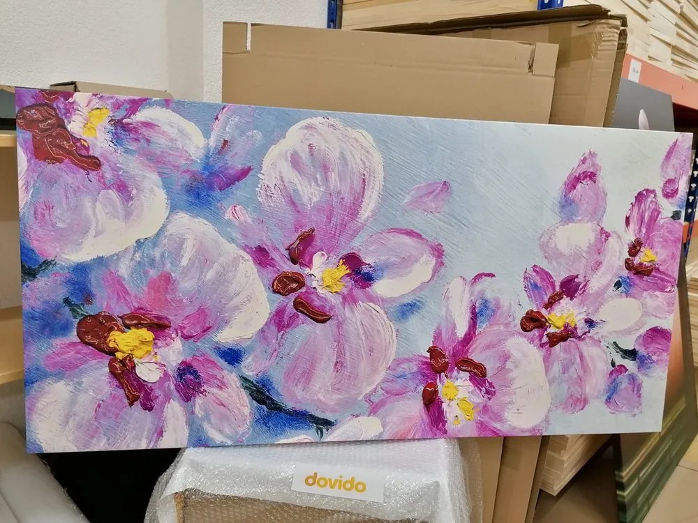 Quadro su tela – Fiori viola romantici