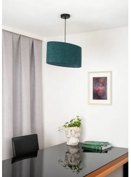 Duolla - Lampadario a sospensione con filo OVAL 1xE27/15W/230V verde