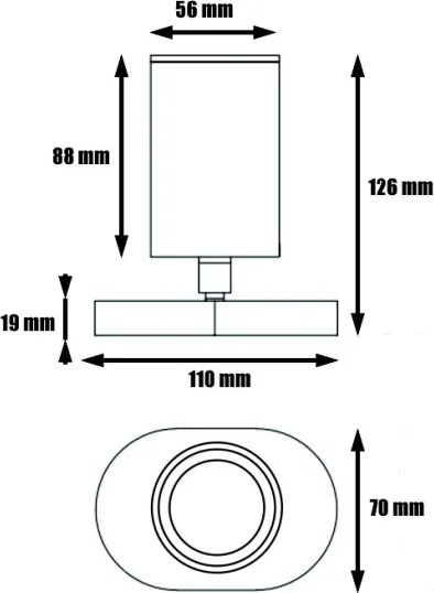 Luce Spot KINIA 1xGU10/30W/230V bianco