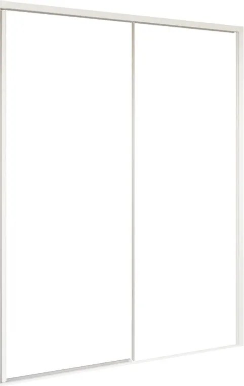Porta doccia L 157-160 cm x H 200 cm, per nicchia in vetro trasparente SP. 8 mm, profilo bianco