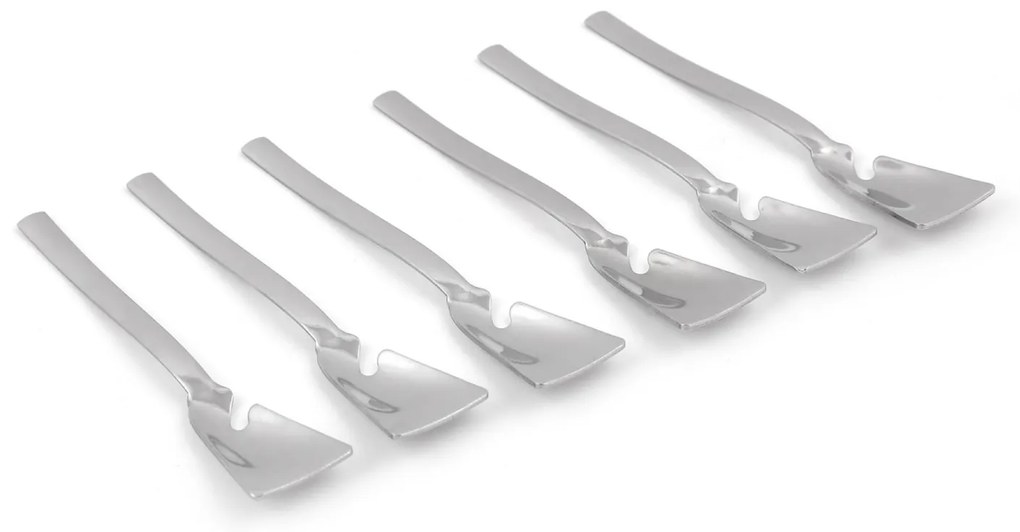 Set 6 cucchiaini gelato in acciaio inox