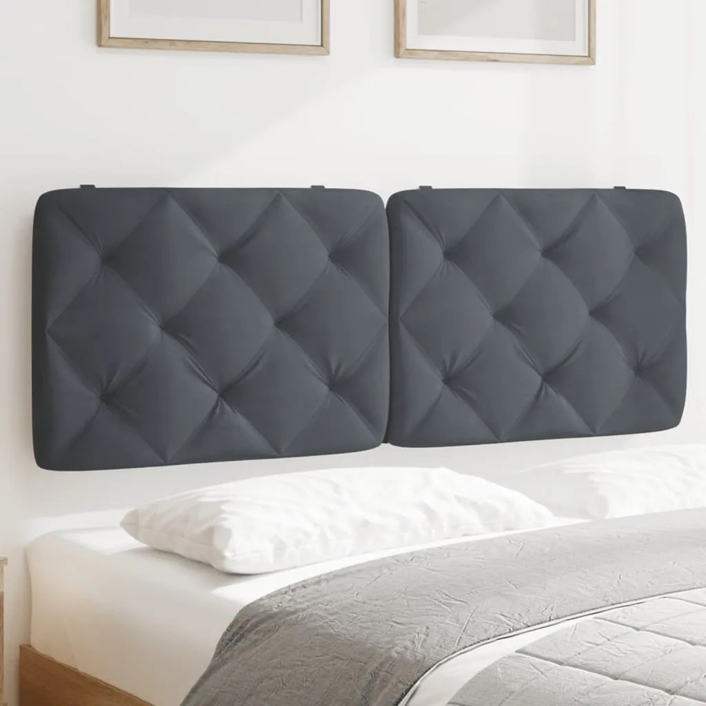 Cuscino Testiera Grigio Scuro 120 Cm İn Velluto /