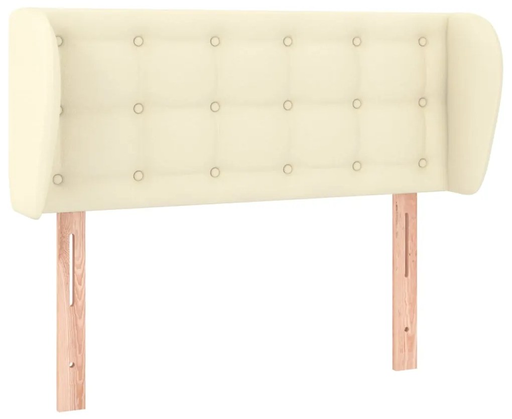 Testiera ad orecchio crema 83x23x78/88 cm in similpelle