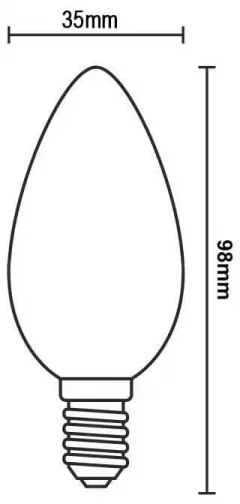 Lampadina LED FILAMENT C35 E14/4,5W/230V 4000K