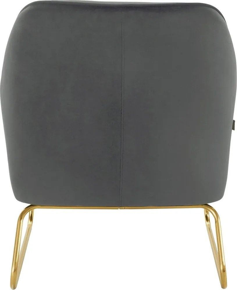 Poltrona in velluto grigio Joshua - Støraa