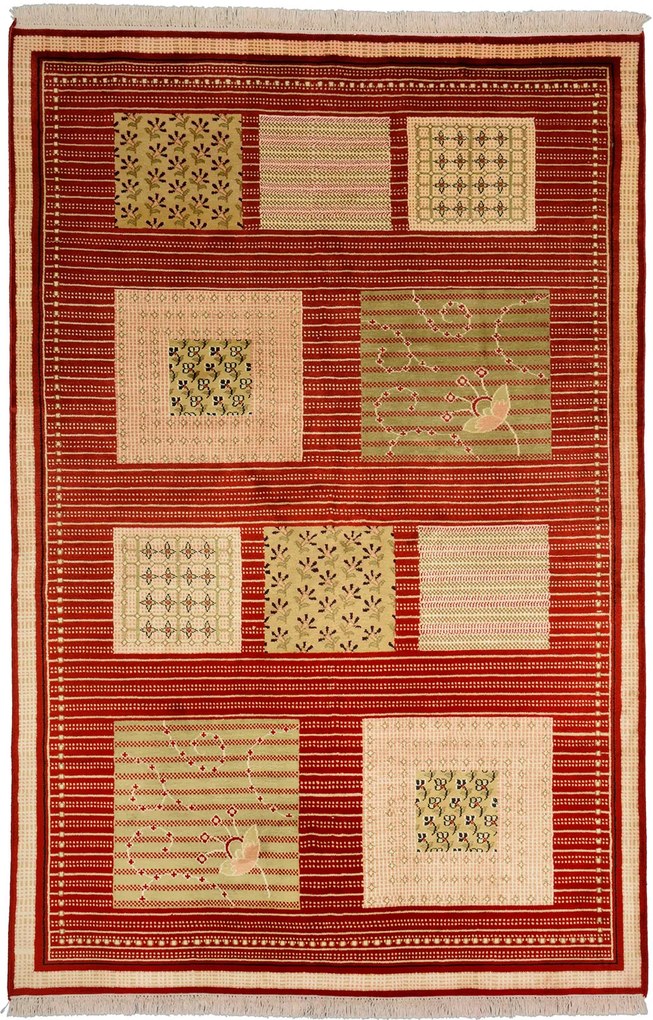 Cashmere Silk Tappeto orientale 130x190 Beige (Indian) Annodato A Mano