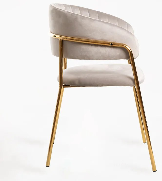 Sedia Moniel Golden Velluto - Grigio