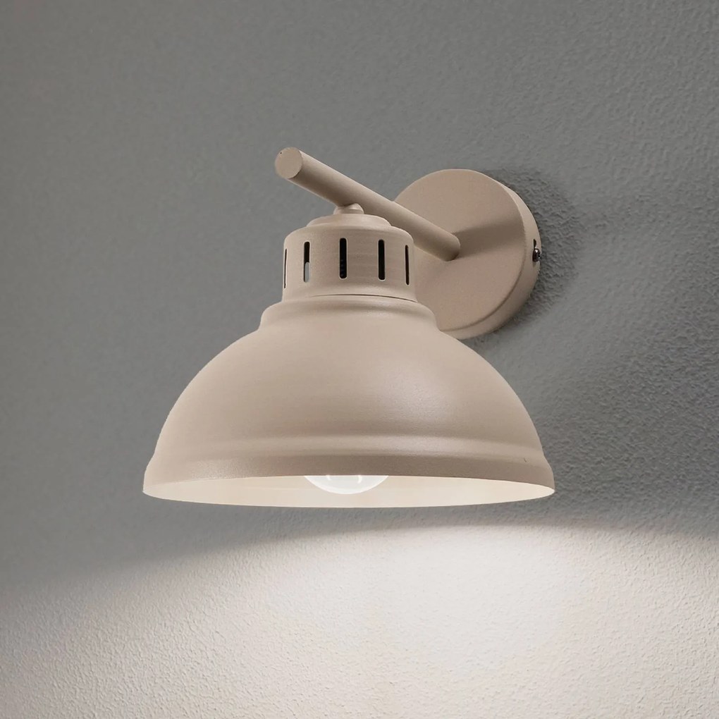 Luminex Applique Sven, a 1 luce, beige, acciaio
