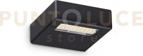 Tab applique a parete in allumnio led 3000k 24w  3050 lm nero