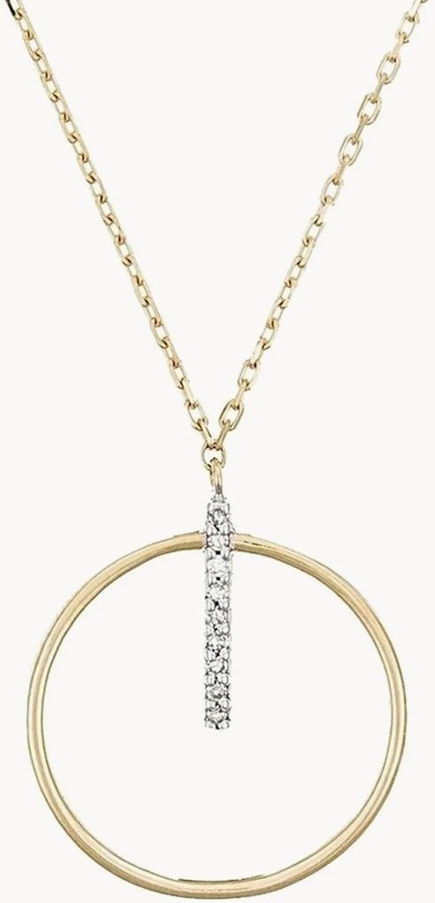 Collana placcata in oro con diamanti Cercle Prodigieux, 0,03 carati