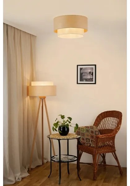 Brilagi - Plafoniera ARIZONA BOHO 1xE27/15W/230V diametro 45 cm beige