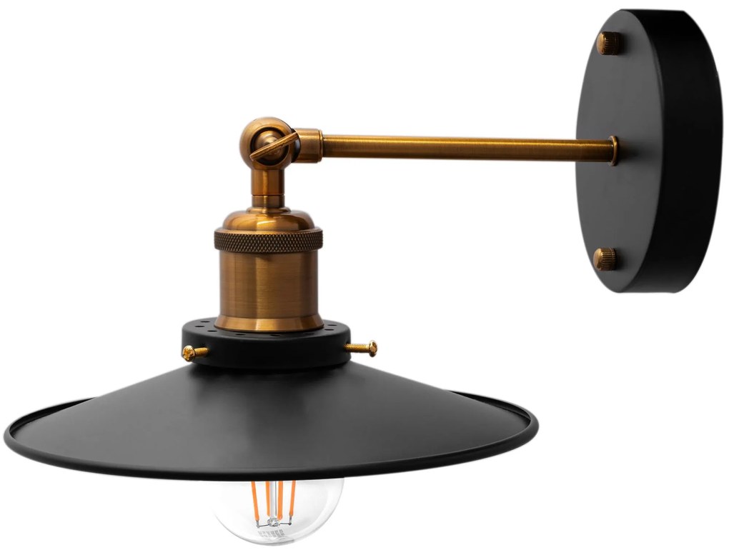 LAMPADA PORTO   APP184-1W LAMPADA DA MURO BLACK