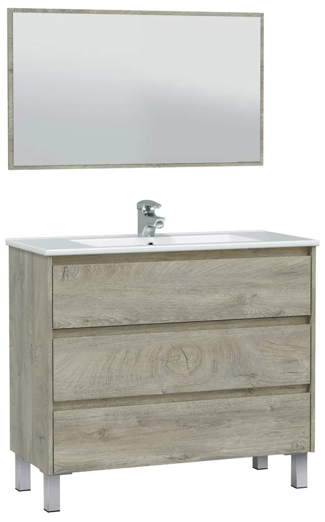 ATHENE MOBILE BAGNO 60CM CON LAVABO INTEGRATO SPECCHIO E LAMPADA -  DISPONIBILE IN DIVERSI COLORI