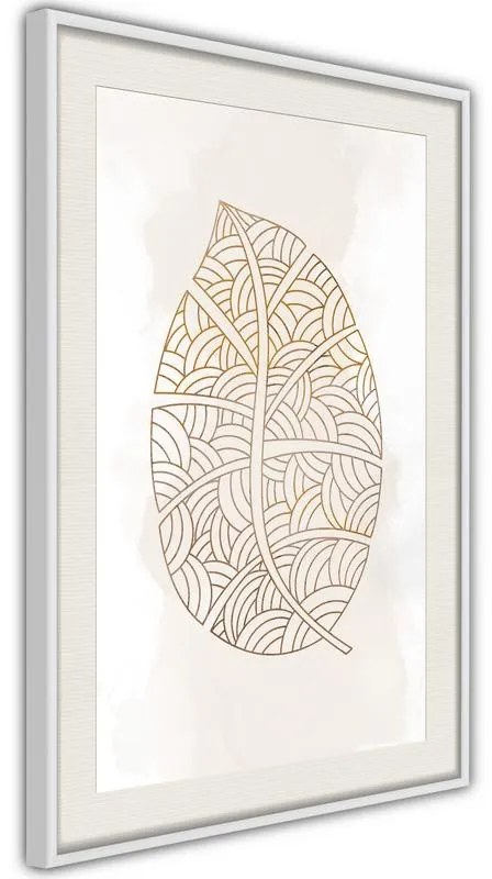 Poster  Leaf Veins  Cornice Quadri Cornice nera con pass-partout, Larghezza x Altezza Home decor 40x60