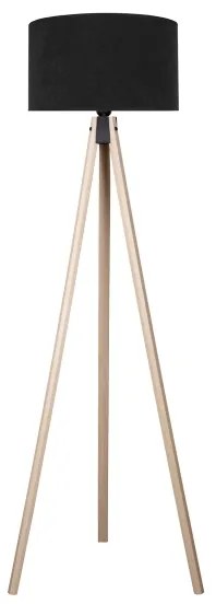 Brilagi - Lampada con piedistallo VELVET 1xE27/60W/230V beige/nero