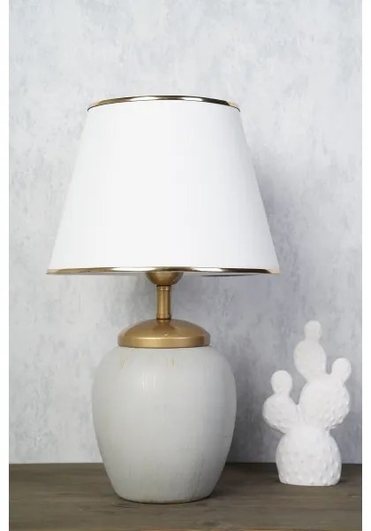 Lampada da tavolo RAMZES 1xE27/40W/230V bianca/grigia