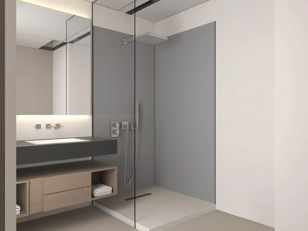 Pannello da parete per il bagno con profili inclusi 2 x L. 90 x H. 210 cm - Lotto di 2