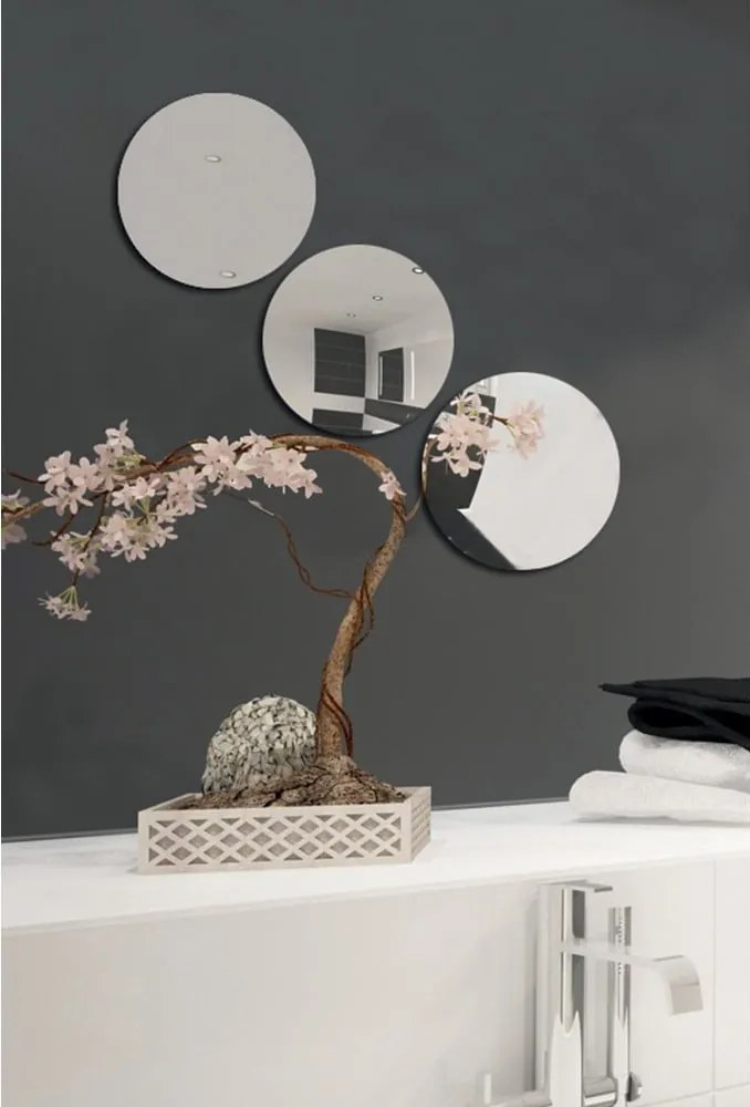 Set di specchi da parete 3 pz ø 15 cm – MSV