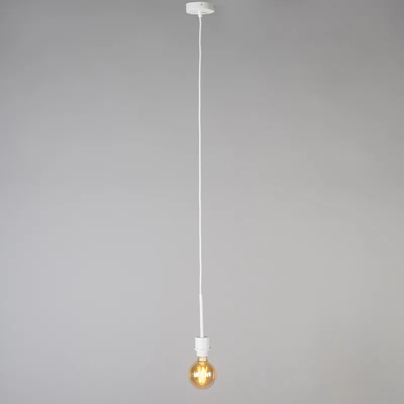 Lampada a sospensione moderna bianca con paralume 45 cm nero - Combi 1