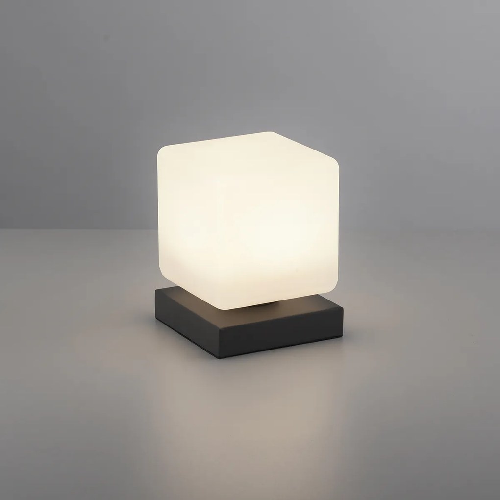 Lampada da tavolo grigio scuro incl. LED dimmerabile con sensore touch - Jano