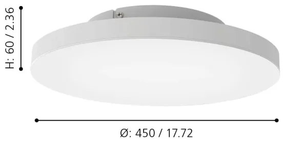 Eglo 900055 - Plafoniera LED RGBW dimmerabile TURCONA-Z LED/22,4W/230V