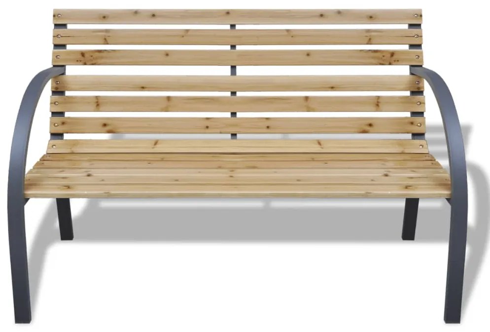 Panchina da giardino 120 cm in legno e ferro