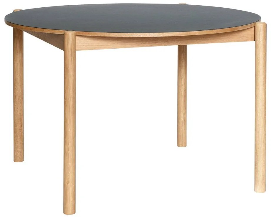 Tavolo da pranzo rotondo in rovere ø 115 cm Oblique - Hübsch