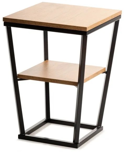 Tavolino EXPAND 57x40 cm nero/marrone