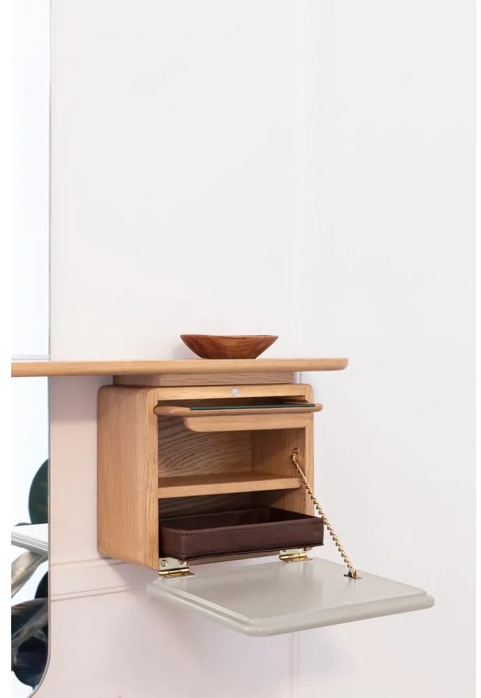 Set da ingresso in rovere con decorazioni in bianco e naturale One More Look - UMAGE