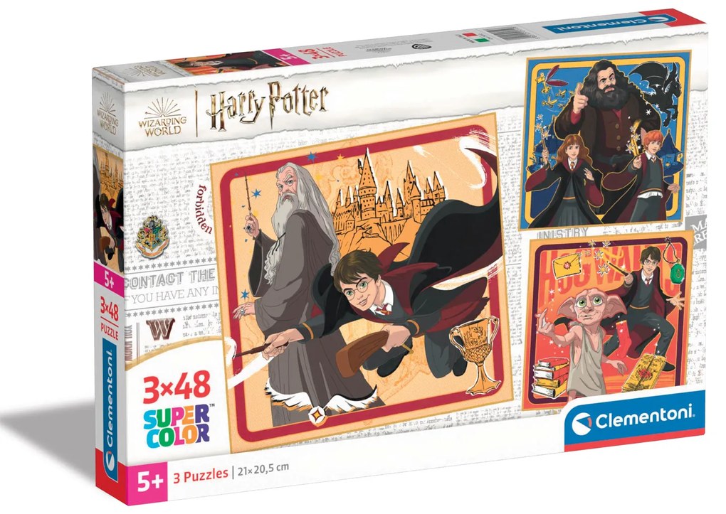 Set 3 puzzle Harry Potter 48 pezzi Clementoni