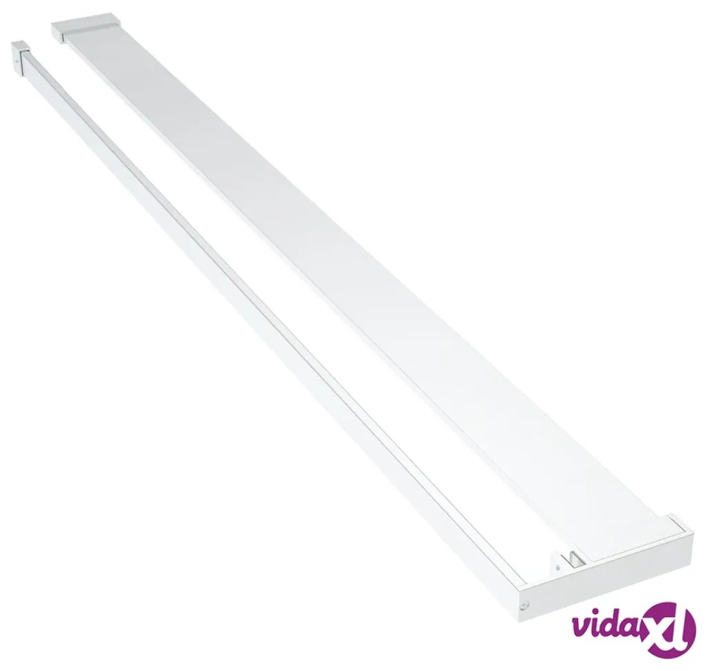 vidaXL Mensola Doccia per Parete Doccia Walk-in Cromo 115 cm Alluminio