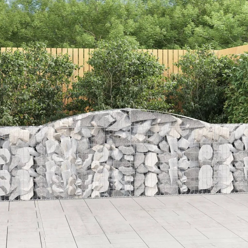 Cesti Gabbioni Ad Arco 20 Pz 400x30x100/120 Cm Ferro Zincato /