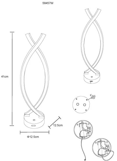 Globo 58457W - Lampada da tavolo LED dimmerabile touch HELA LED/1W/3,7V bianca
