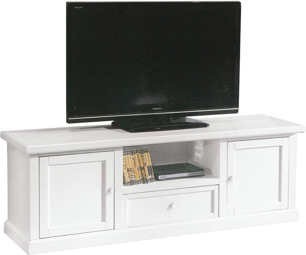 CLAYTON - mobile porta tv in legno massello cm 45 x 160 x 56 h