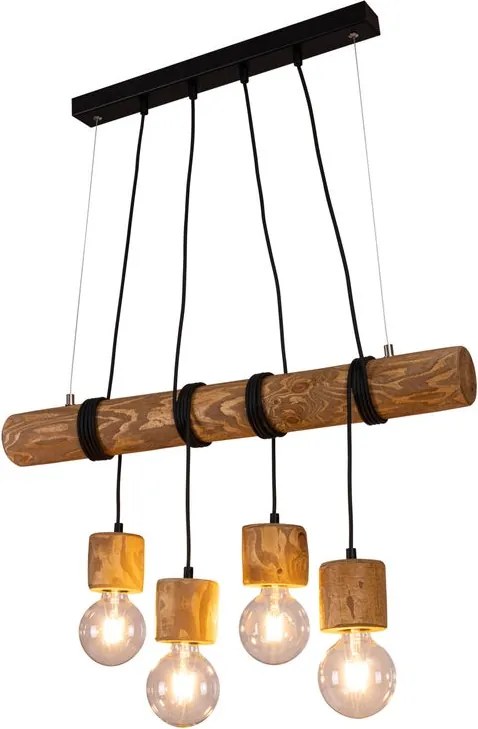 Lampadario Montagna Lampadario Montagna 4x E27 SPOT-LIGHT marrone paralume marrone 4x E27 SPOT-LIGHT